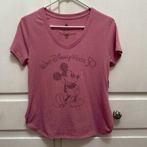 Disney World 50th Anniversary Mickey Mouse Rhinestone Shirt XS
